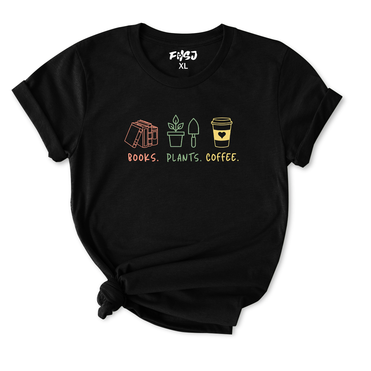Books Plants Coffee T-Shirt for Women