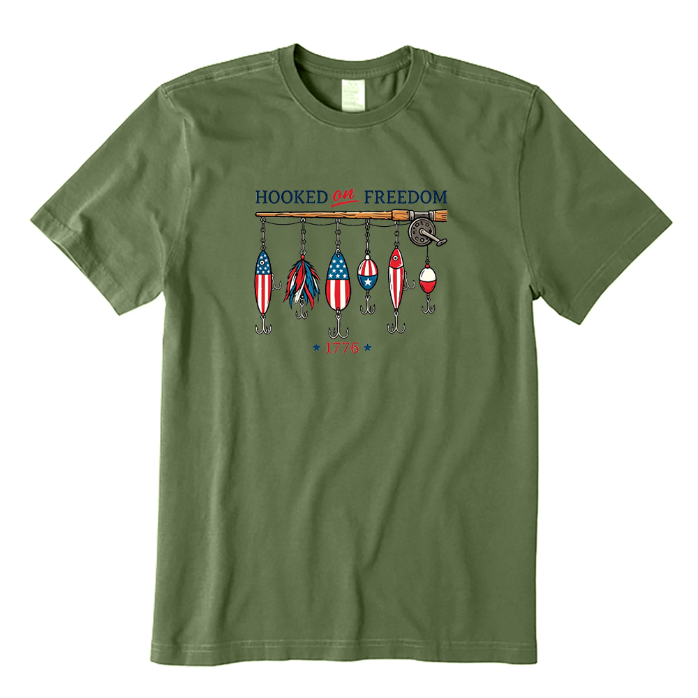 Hooked On Freedom Fishing T-shirt