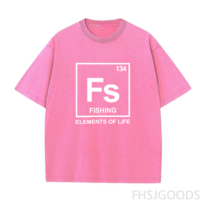 134 Fishing Periodic Table of Elements Unisex Distressed T-Shirt