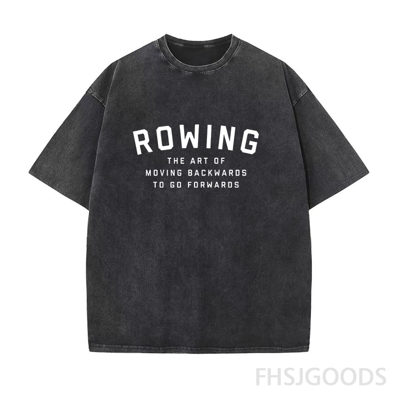 Funny Rowing Unisex Distressed T-Shirt