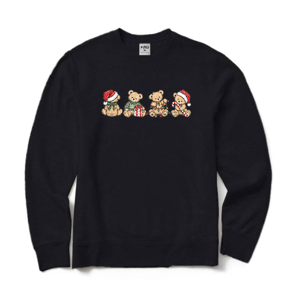 Christmas Bears Graphic Crewneck Sweatshirt