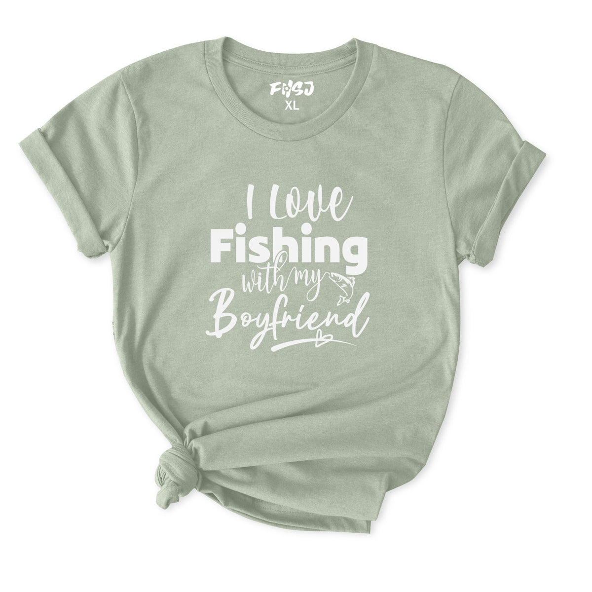 I Love Fishing with My Boyfriend T-Shirt for Women