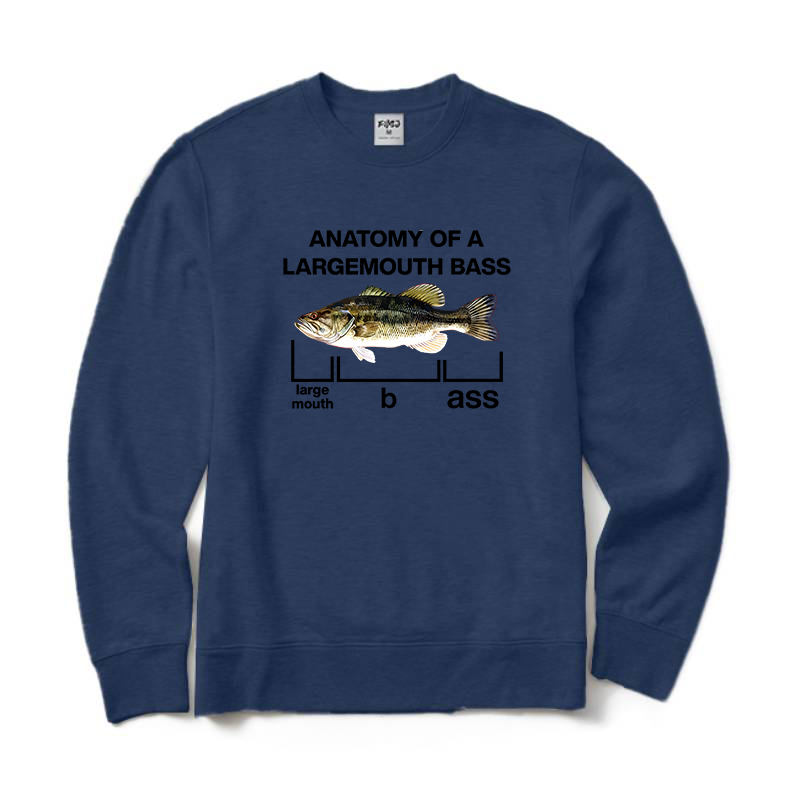 Anatomy Of A Large Mouth Bass Fish Sweatshirt