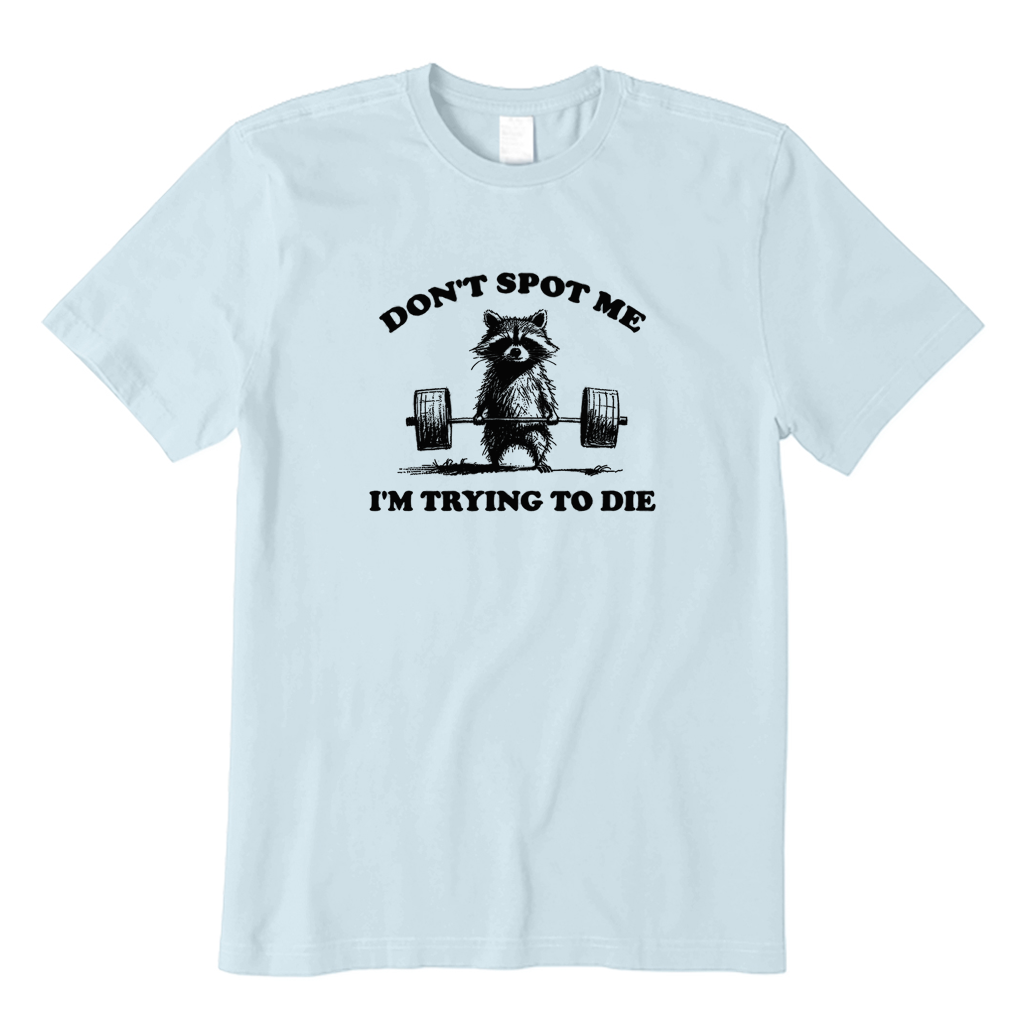 Funny Raccoon Weightlifter T-shirt
