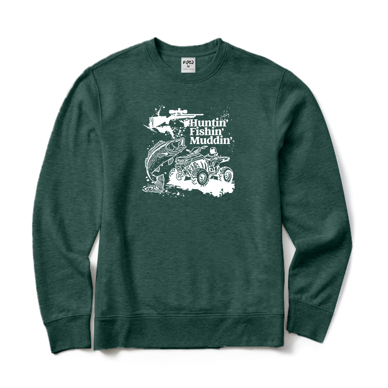 Huntin Fishin Muddin Crewneck Sweatshirt