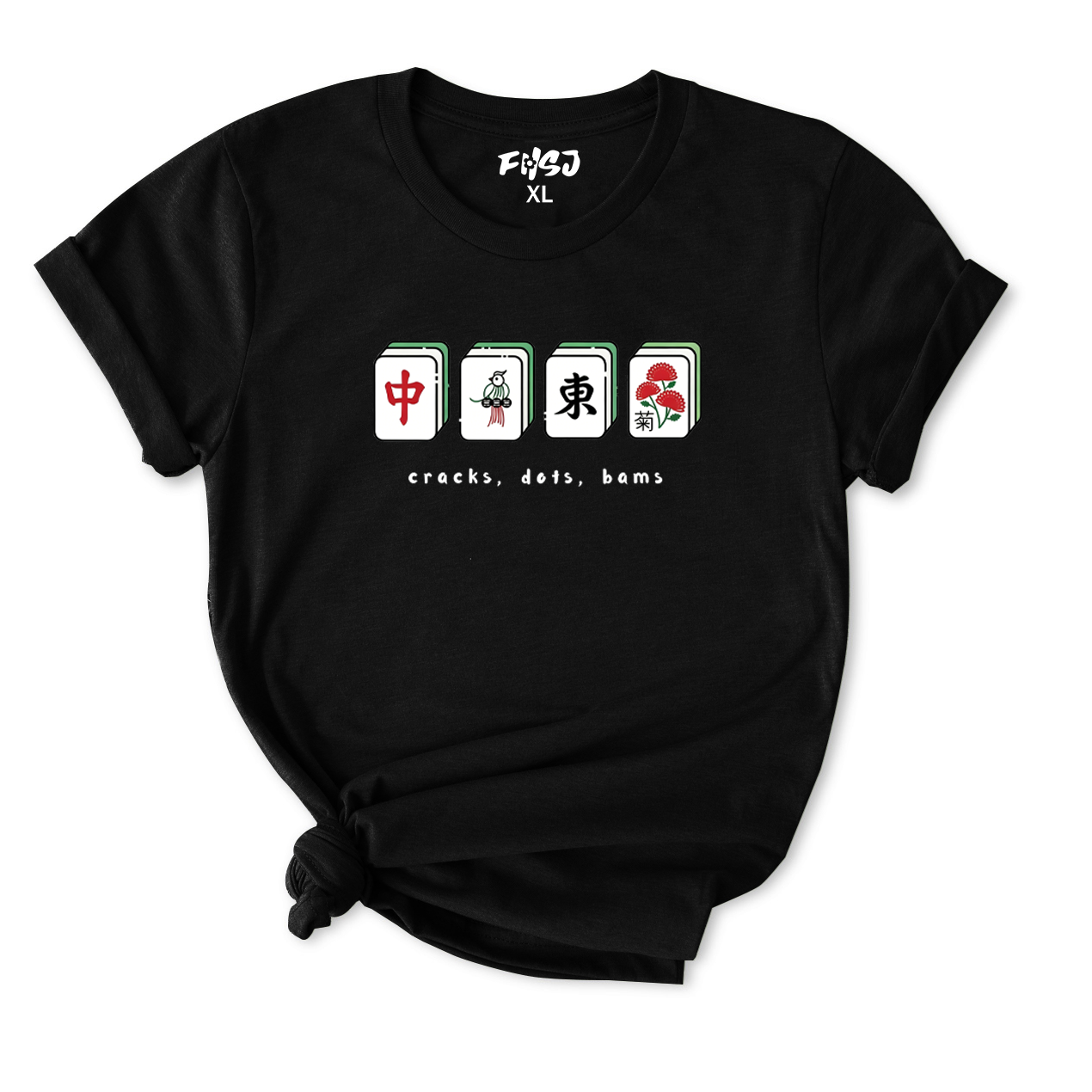 Cracks Dots Bams Mahjong T-Shirt for Women