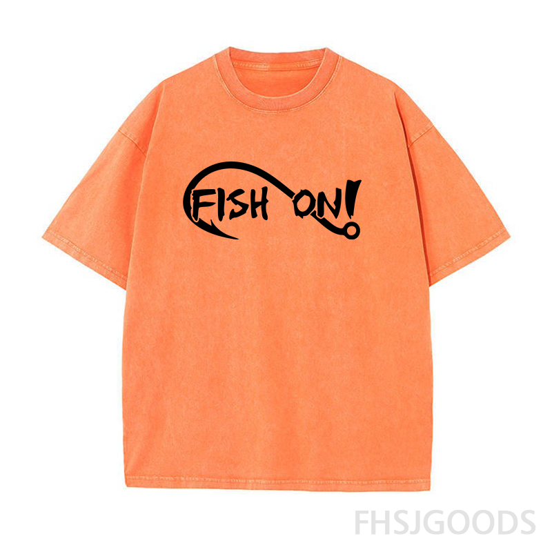 Fish On Fishing Unisex Distressed T-Shirt