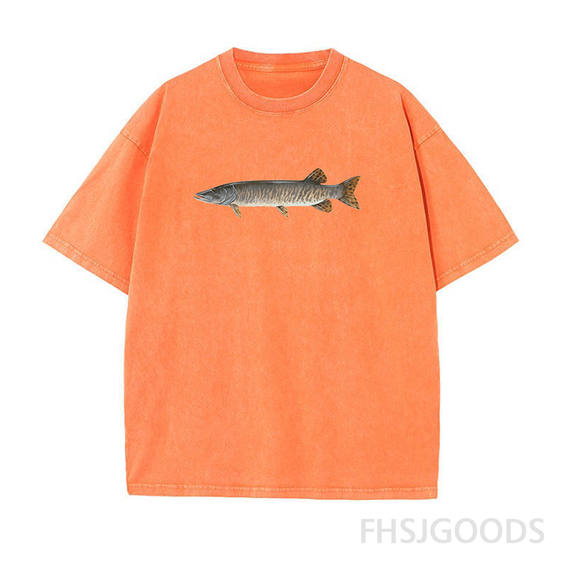 Muskie Fishing Unisex Distressed T-Shirt