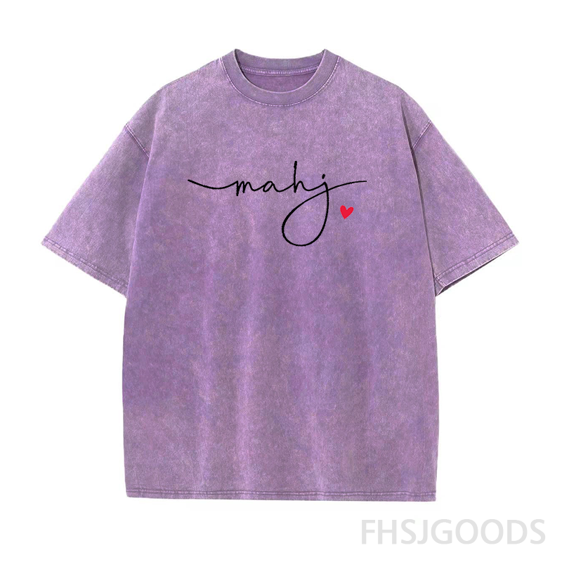 MahJong with Heart Unisex Distressed T-Shirt