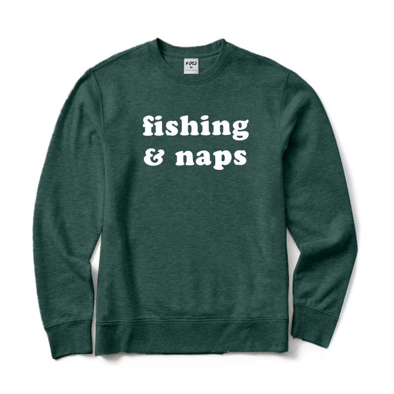 Fishing and Naps Crewneck Sweatshirt