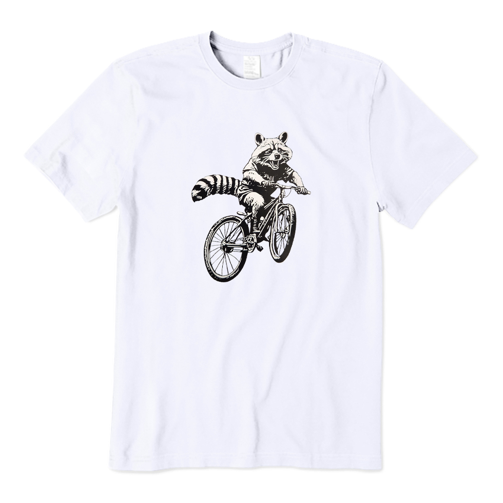 Mountain Biking Raccoon T-shirt