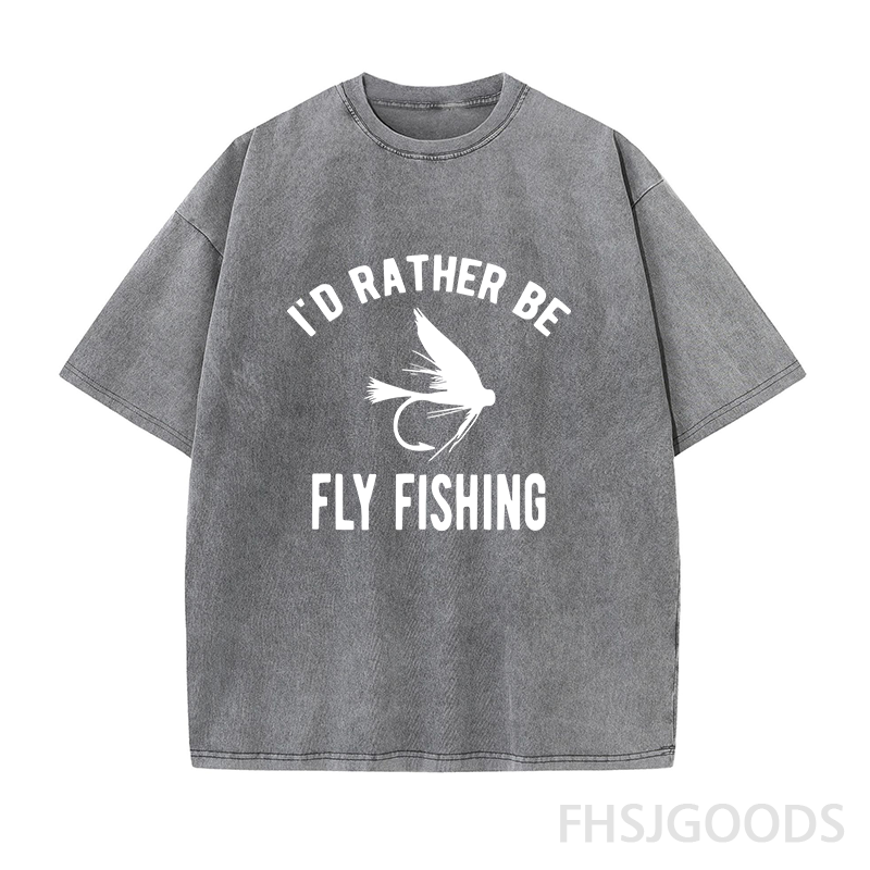 Fly Fishing Unisex Distressed T-Shirt
