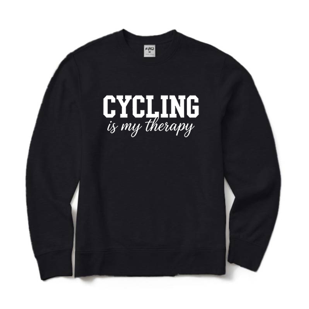 Cycling Is My Therapy Crewneck Sweatshirt