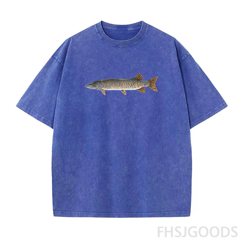 Muskie Fishing Unisex Distressed T-Shirt