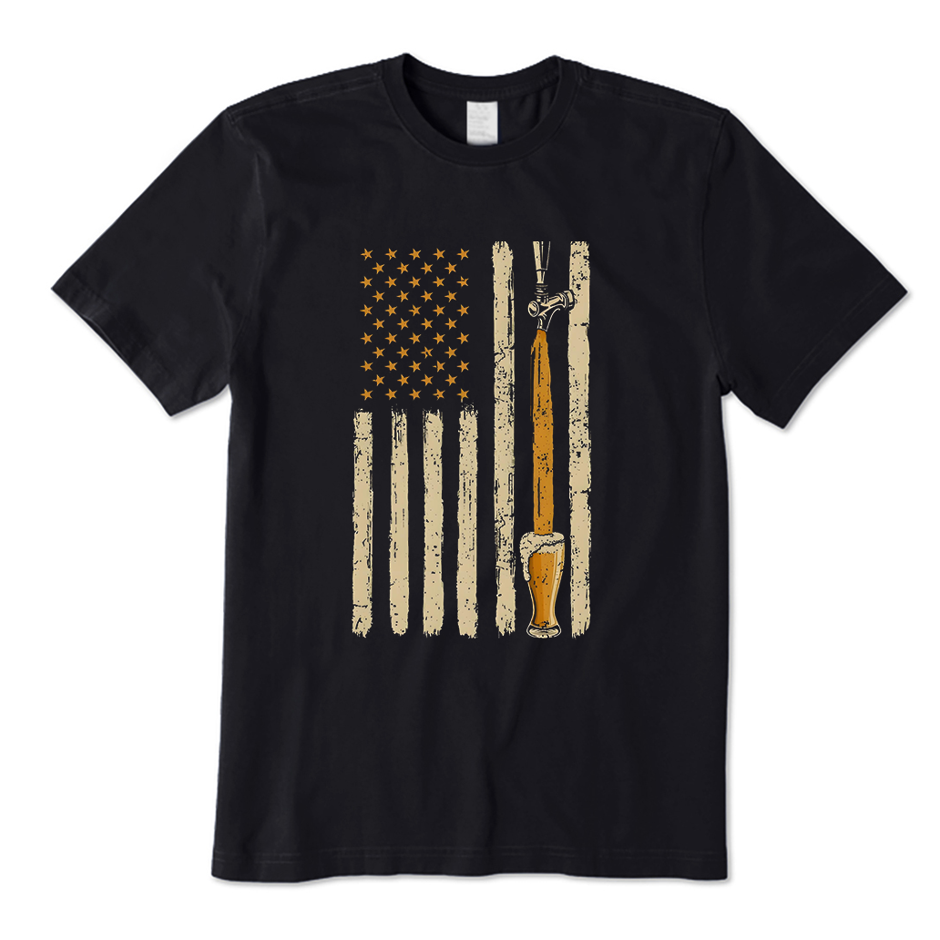 American Flag Craft Beer T-Shirt