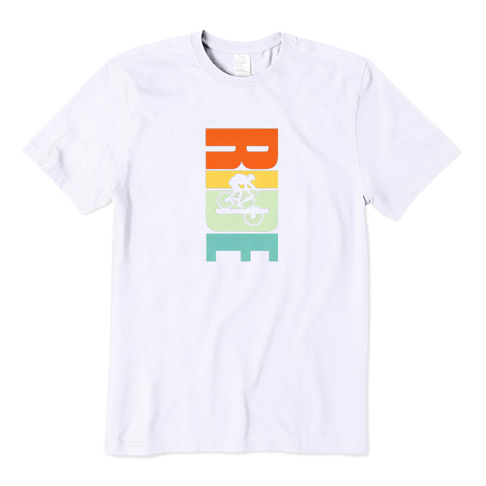 Retro RIDE MTB Rider Silhouette T-shirt