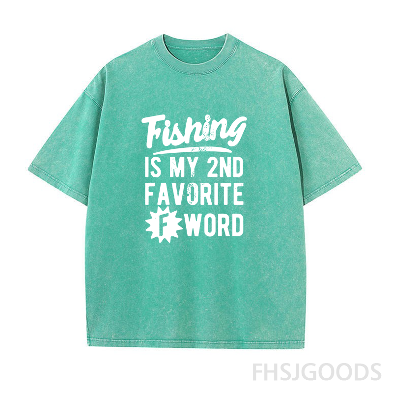 Fishing Is My 2nd Favorite F Word Unisex Distressed T-Shirt