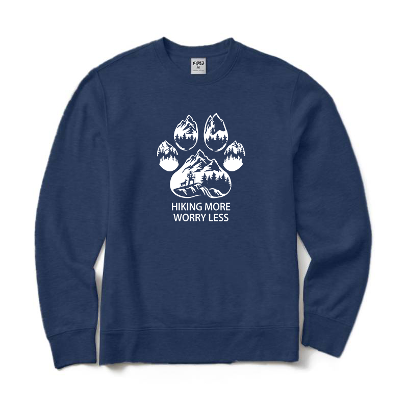 Hiking More Worry Less Crewneck Sweatshirt