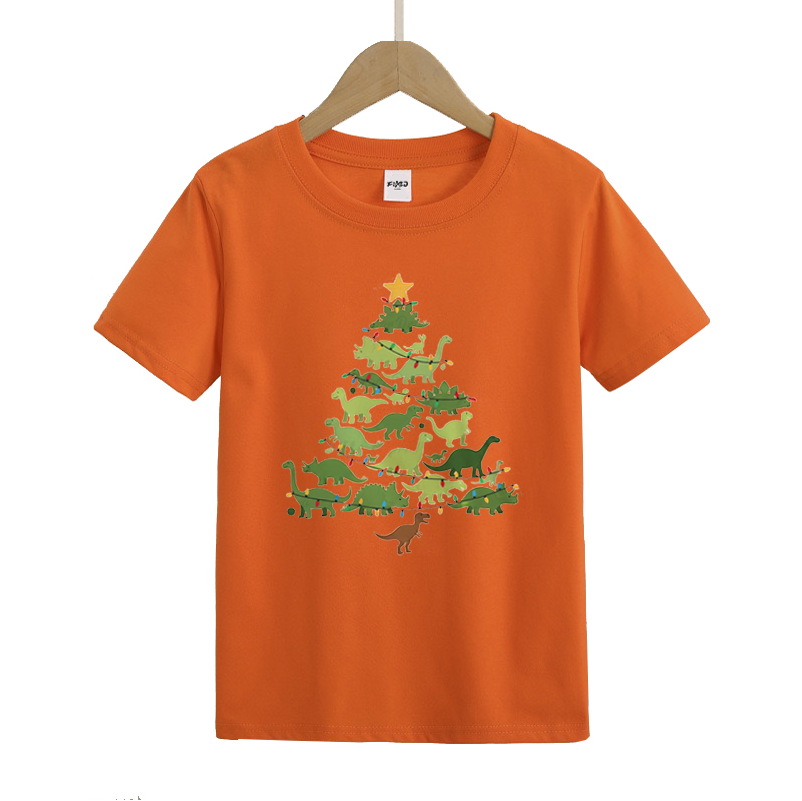 Dinosaurs Christmas Tree Kids T-Shirt