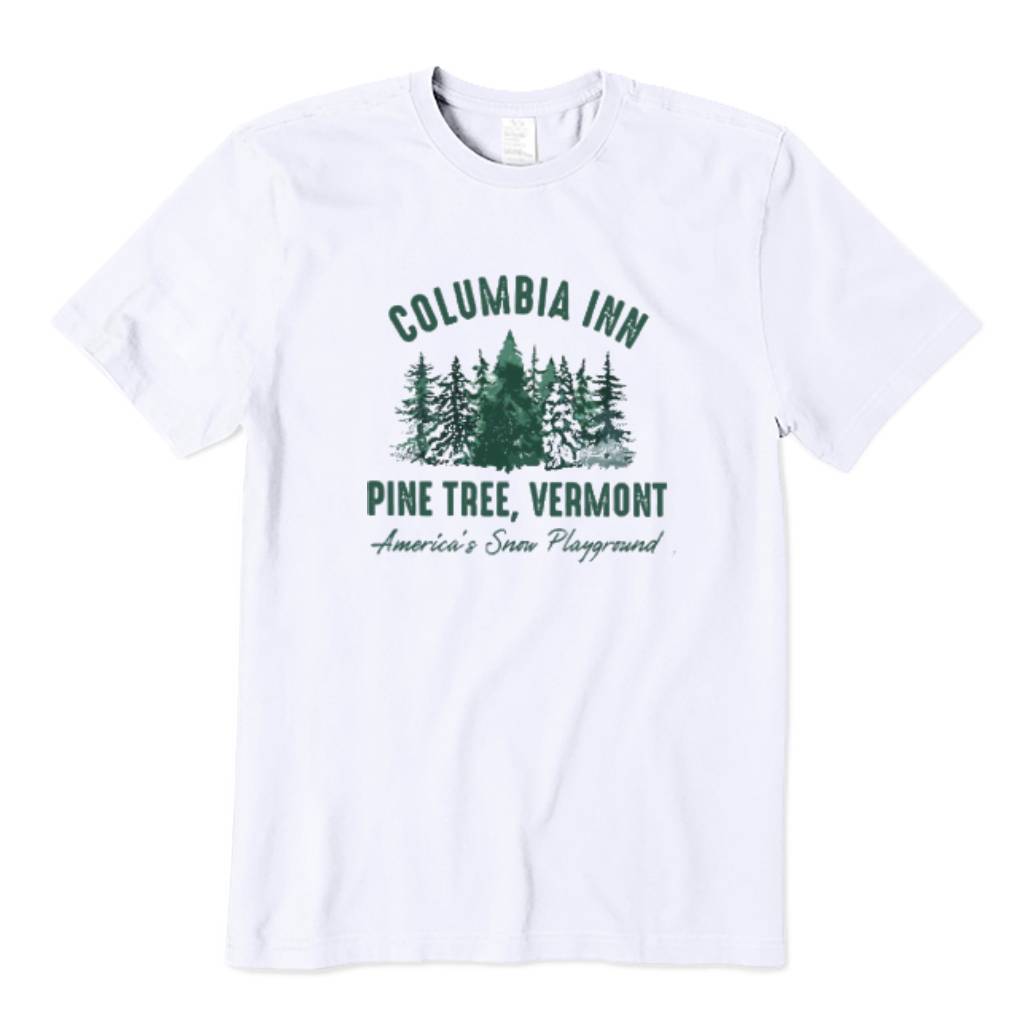 Christmas Columbia Inn Pine Tree Vermont T-Shirt
