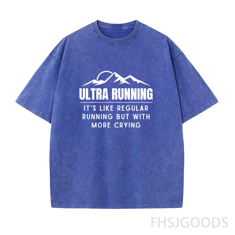 Funny Ultra Running Unisex Distressed T-Shirt