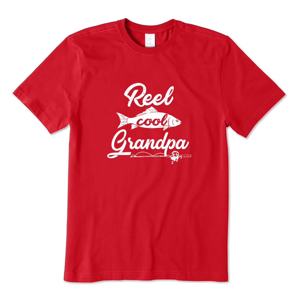 Reel Cool Grandpa Fish & Rod T-shirt