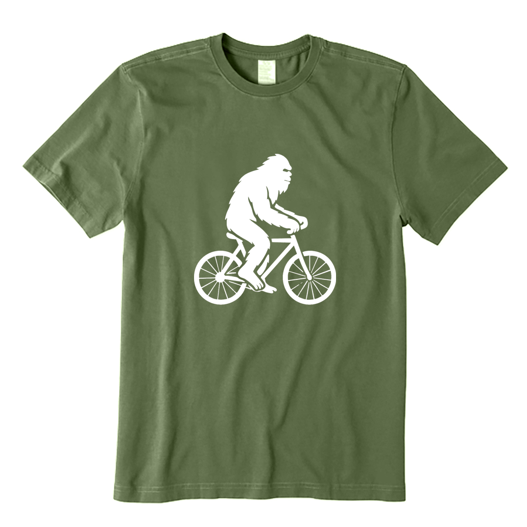 Bigfoot Riding A Bicycle T-shirt