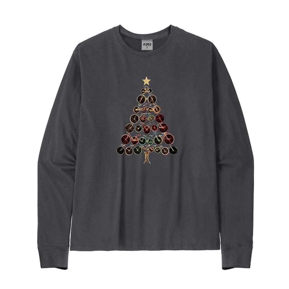 Christmas Bike Tree Long Sleeve T-Shirt