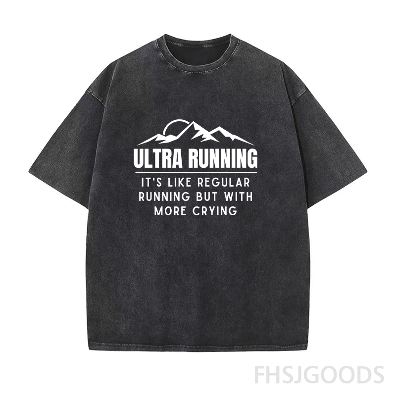 Funny Ultra Running Unisex Distressed T-Shirt