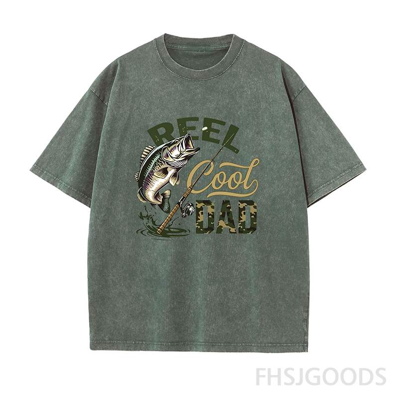 Fishing Dad Unisex Distressed T-Shirt