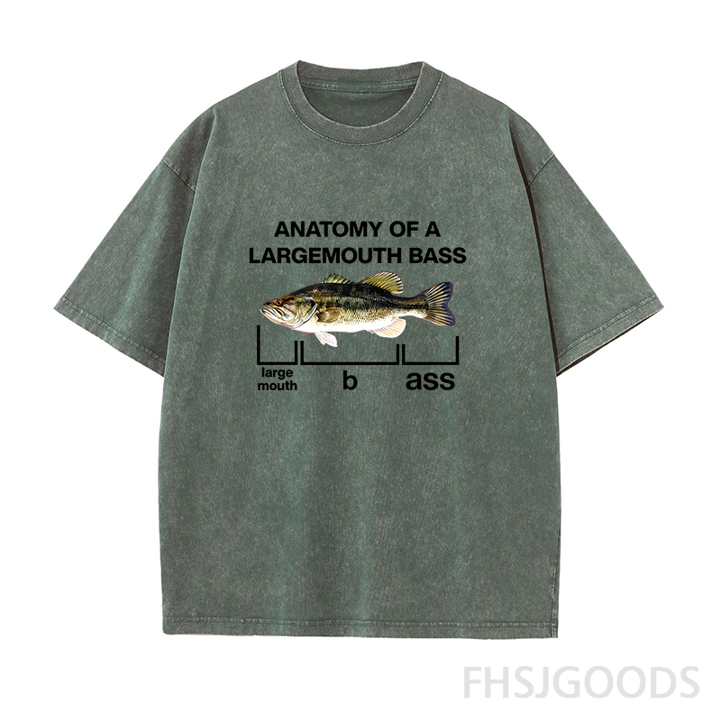 Anatomy Of A Large Mouth Bass Fish Unisex Distressed T-Shirt