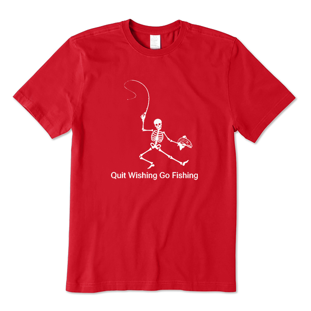 Quit Wishing Go Fishing Halloween T-Shirt