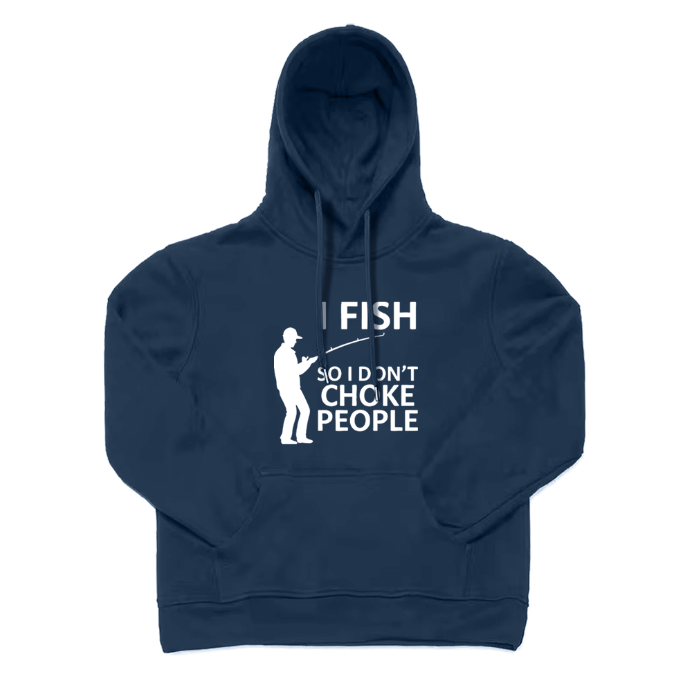 Retro I Fish So I Don't Choke People Hoodie