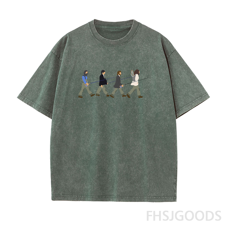 Let's Go Fishing Unisex Distressed T-Shirt