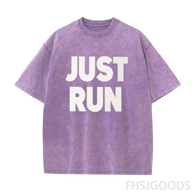 Just Run Unisex Distressed T-Shirt