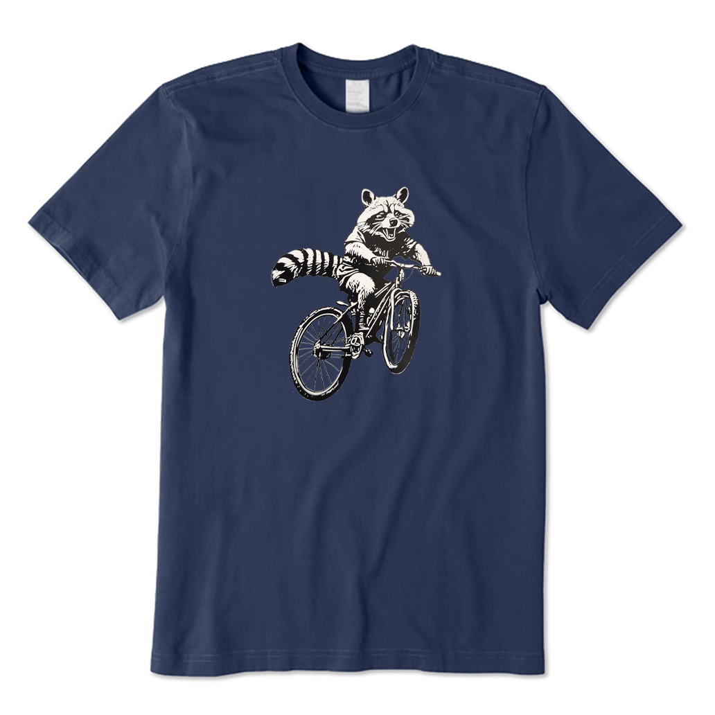 Mountain Biking Raccoon T-shirt