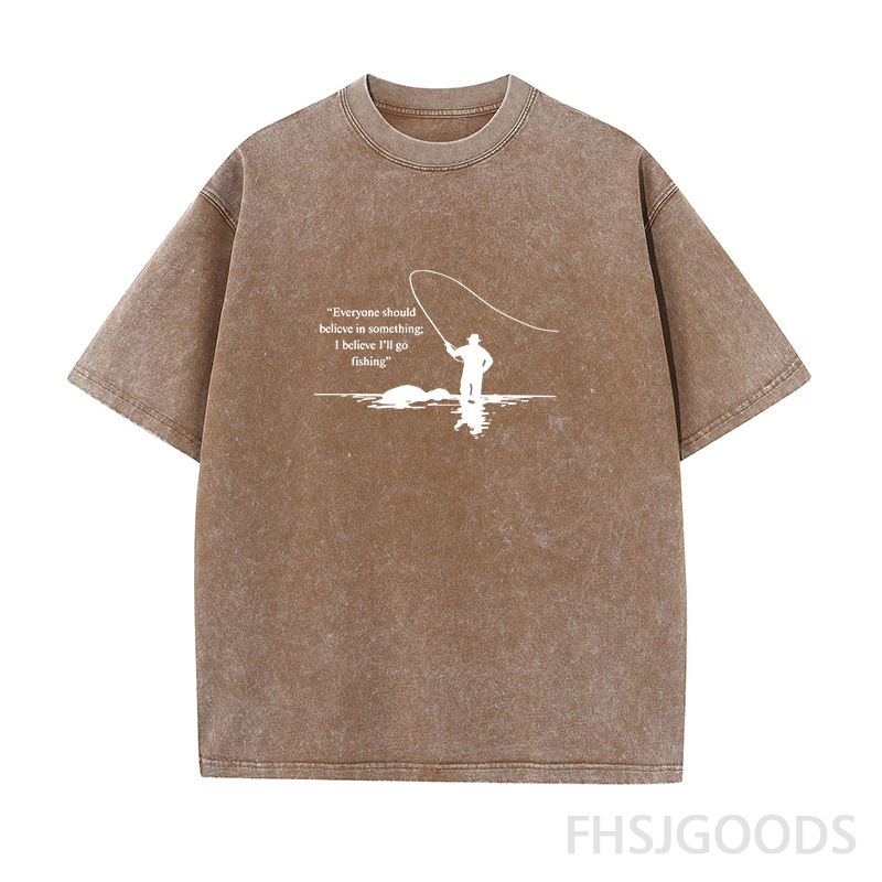 Fishing Unisex Distressed T-Shirt