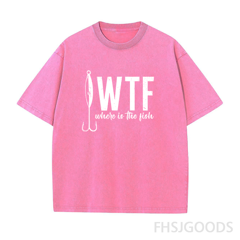 WTF Where's The Fish Unisex Distressed T-Shirt