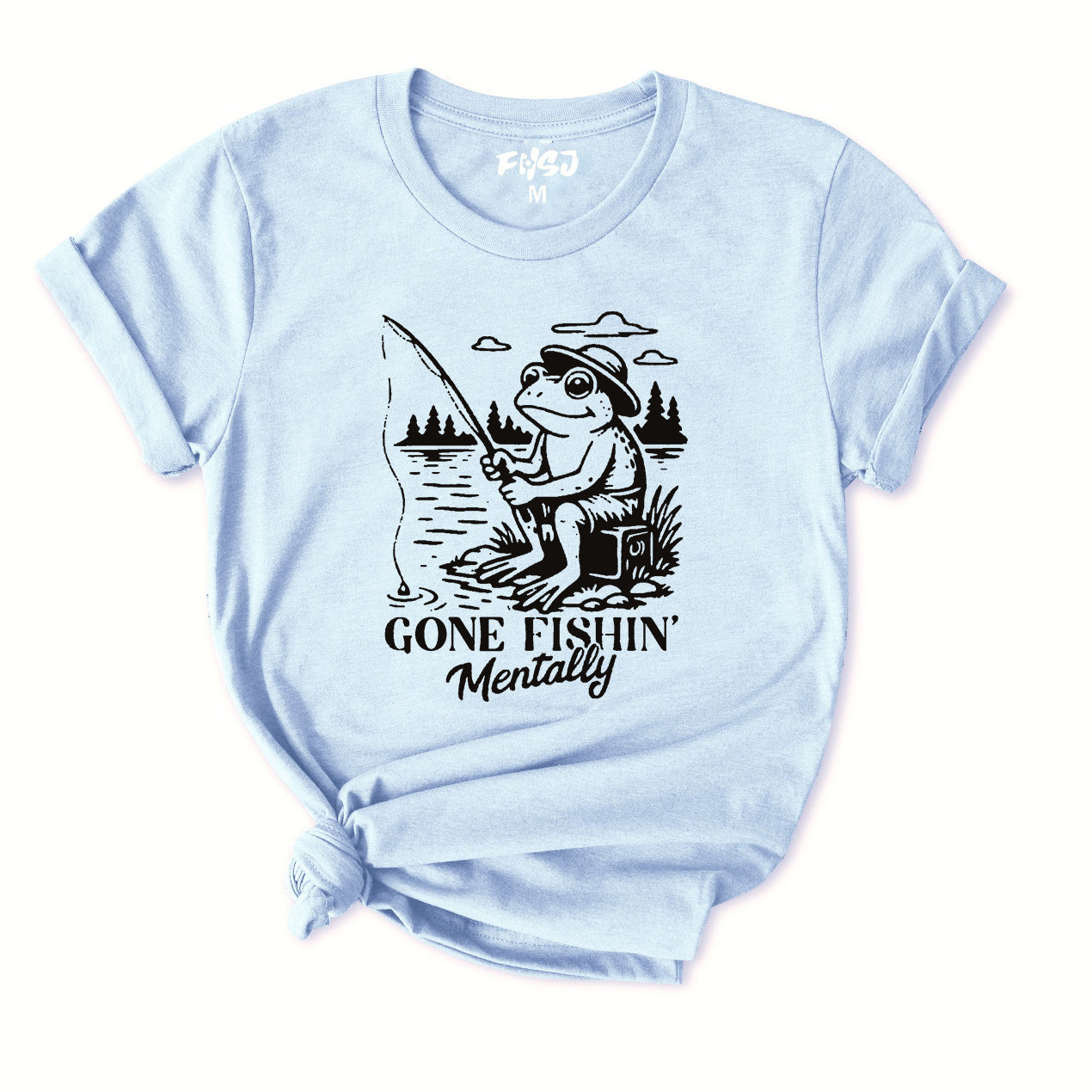 Gone Fishin’ Mentally Frog T-Shirt for Women