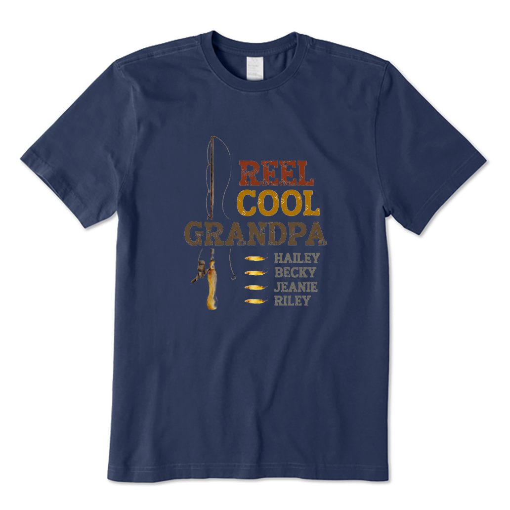 Personalized Reel Cool Grandpa T-Shirt