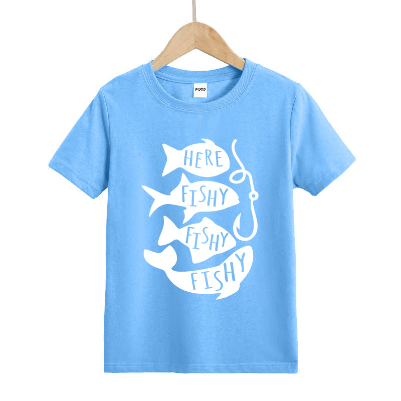 Here Fishy Fishy Fishy Kids T-Shirt