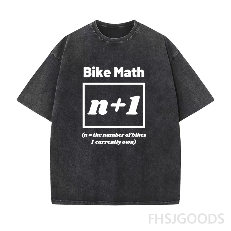 Bike Math Unisex Distressed T-Shirt