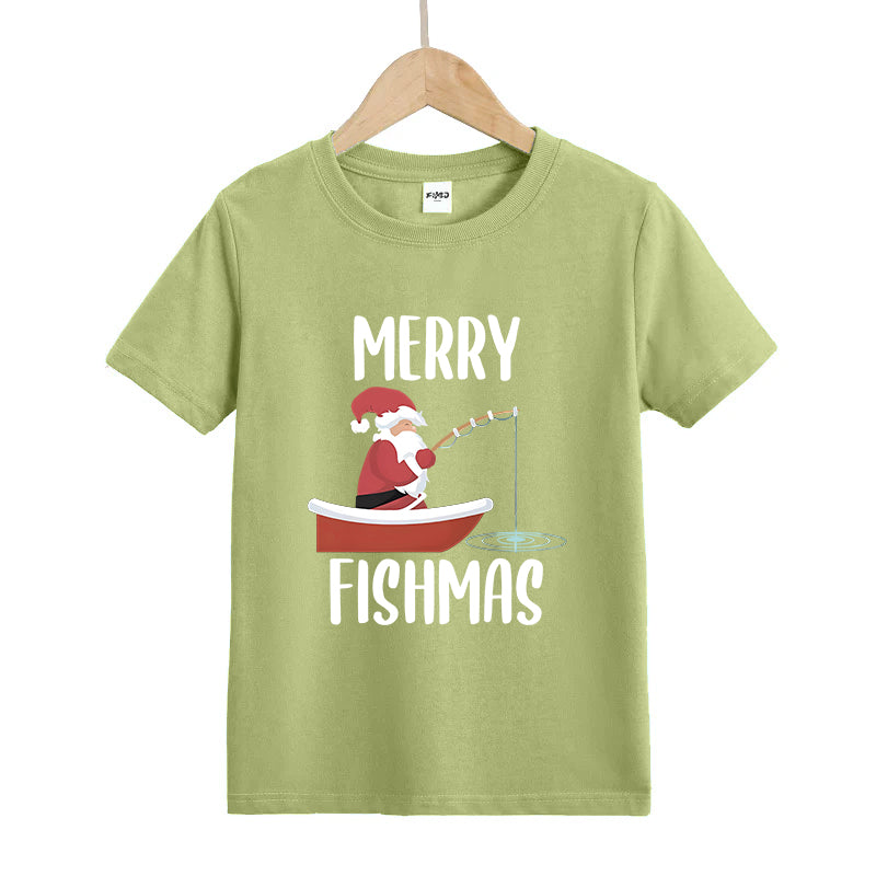 Merry Fishmas Kid's T-Shirts