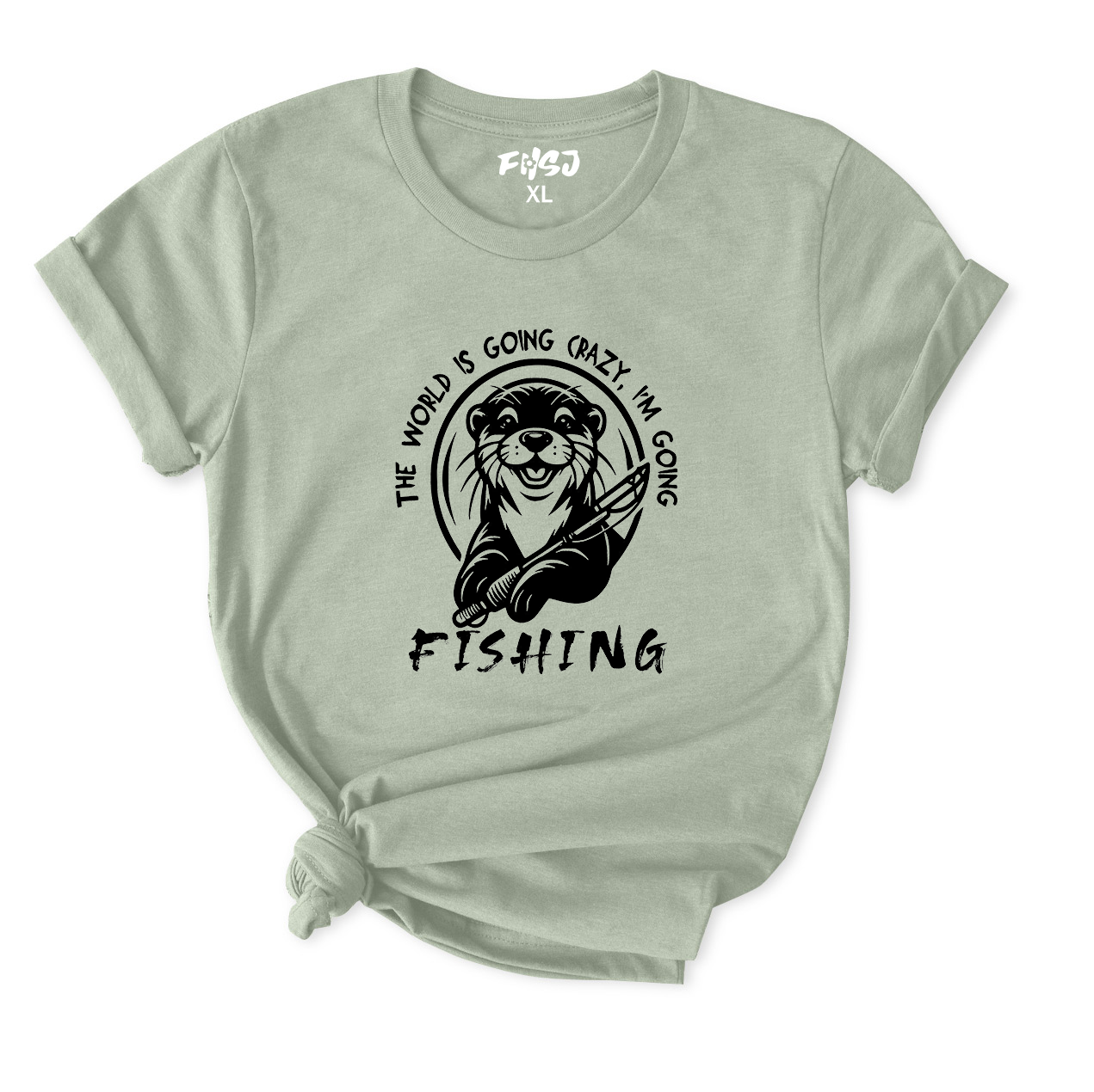 The World is Going Crazy, I'm Going Fishing T-Shirt for Women