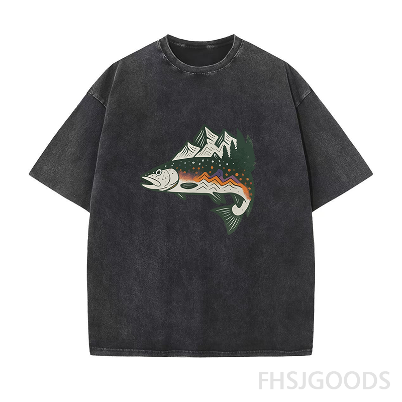 Trout Mountain Unisex Distressed T-Shirt