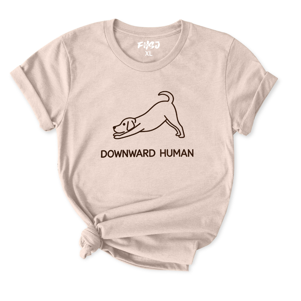 Downward Human Dog Yoga T-Shirt for Women