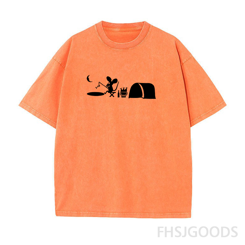 Fishing Mouse Hole Unisex Distressed T-Shirt