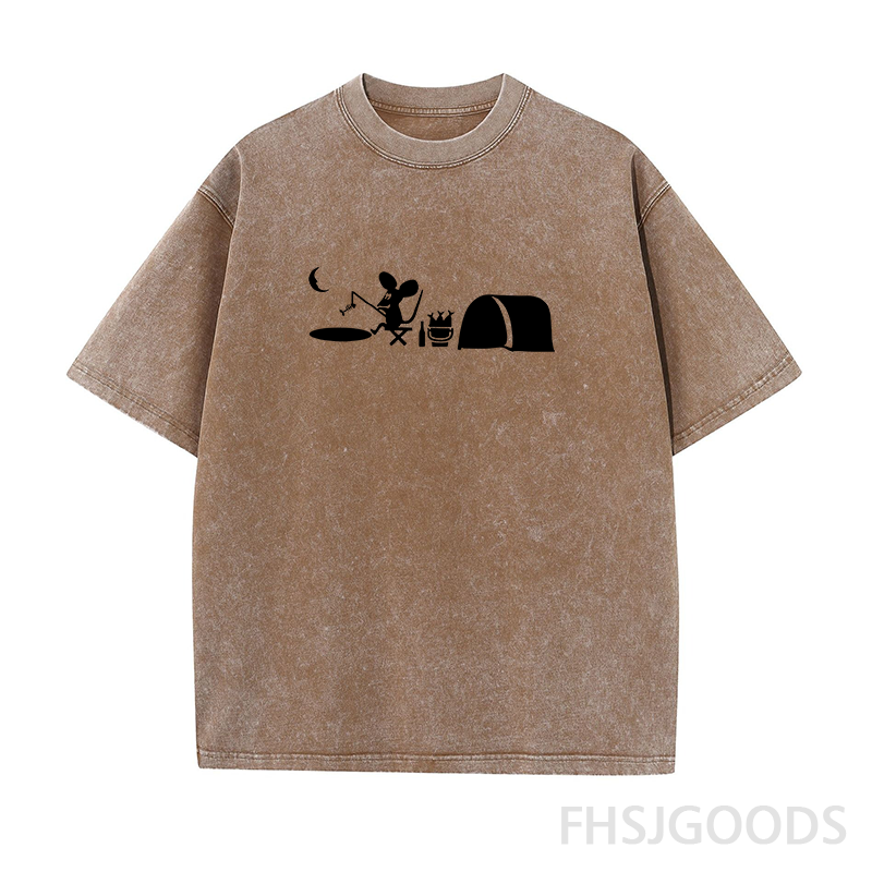 Fishing Mouse Hole Unisex Distressed T-Shirt