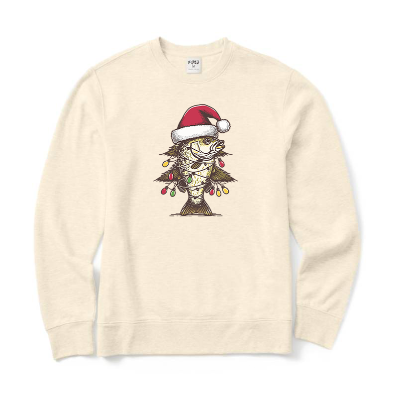 Crappie Fishing Christmas Crewneck Sweatshirt