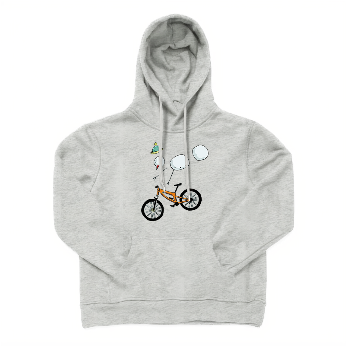 Snowman Mountain Bike Christmas Hoodie